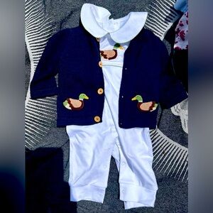 Little English Baby Boy Duck Outfit